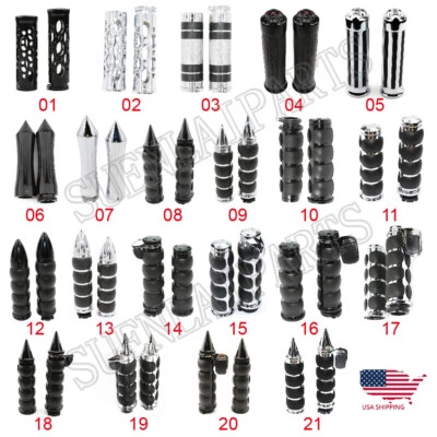 Empuñaduras de manillar de motocicleta de 1" para Harley Touring Street Glide Road King EE. UU. Foto 1 de 4