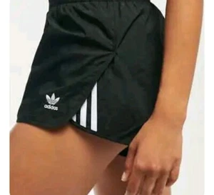 Adidas Trefoil Woven Shorts GN2885 Black White Women's Size Large Running Shorts - Picture 1 of 12