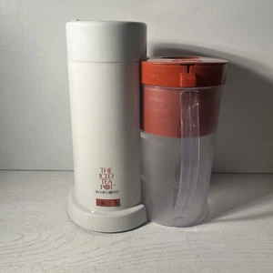 The Iced Tea Pot by Mr. Coffee Red 2 Qt WITH PITCHER Ice Tea Maker TM1 WORKING - Picture 1 of 10