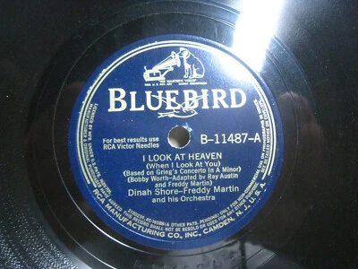 Dinah Shore I Look at Heaven-I Can't Give you ... *Bluebird B-1487 10" 78 rpm - Image 1 of 2