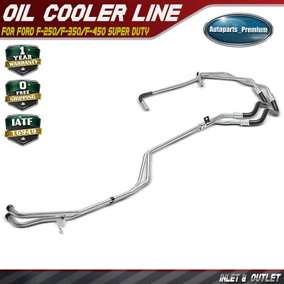 Conjunto de manguera de enfriador de aceite de entrada y salida para Ford F-250/F-350/F-450 Super Duty Foto 1 de 4