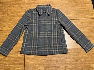 BANANA REPUBLIC PLAID SNAP UP JACKET SIZE XS MISSES - Picture 1 of 7