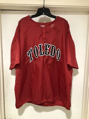 Vintage Toledo Mudhens Player Issued #51 Short Sleeve Pullover Dugout Jacket 2XL - Image 1 of 4
