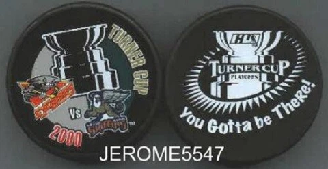 IHL 2000 CINCINNATI CYCLONES vs GRAND RAPIDS GRIFFINS TURNER CUP PLAYOFF PUCK HL Cover