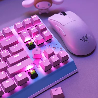 Razer x Sanrio Hello Kitty Blackwidow TKL Mechanical Keyboard - Pink 87 Keys - Image 1 of 4