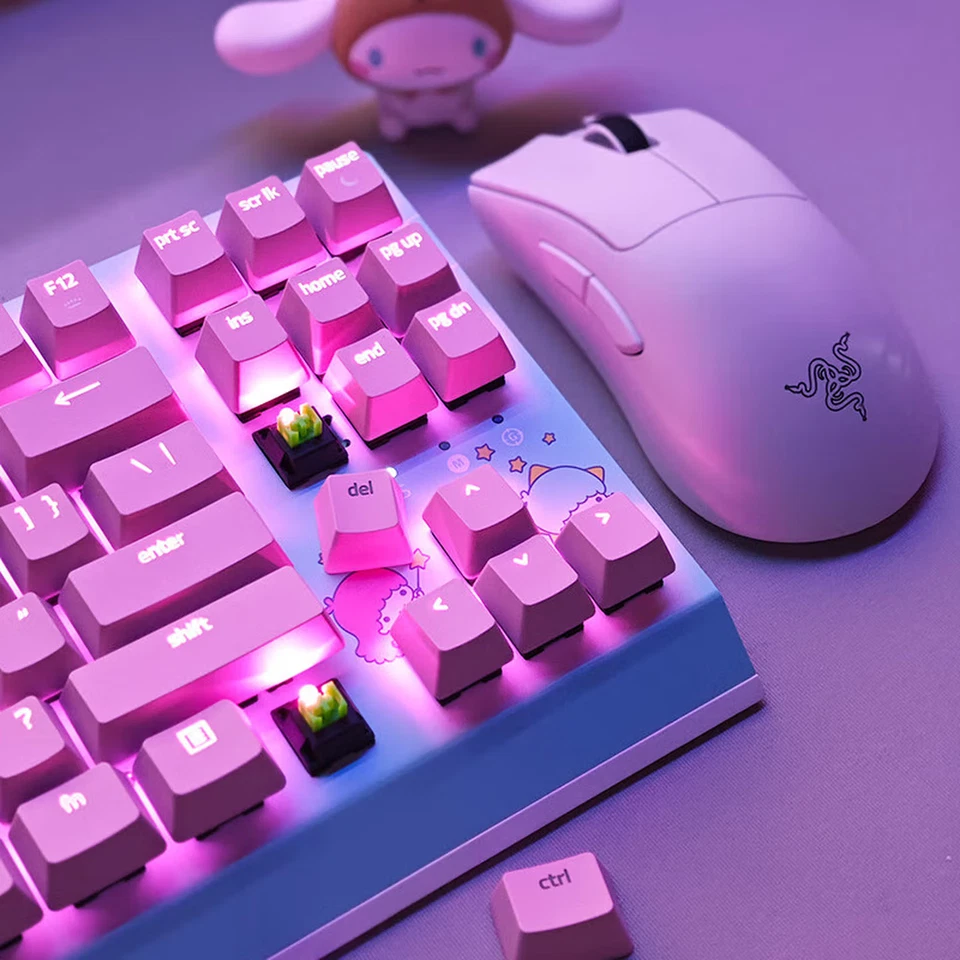 Razer x Sanrio Hello Kitty Blackwidow TKL Mechanical Keyboard - Pink 87 Keys - Image 1 of 4