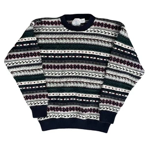 Vintage Cape Isle Knitters Sweater Mens M Cable Knit Fisherman Nautical Preppy - Picture 1 of 6