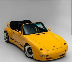 Modellino Porsche 911 993 Cabrio Strosek in Ferro scala 1: 24 Giallo  - Foto 1 di 1