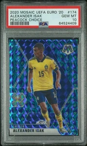 2020 Mosaic Alexander Isak Peacock Choice PSA 10 SSP Sweden - Bild 1 von 2