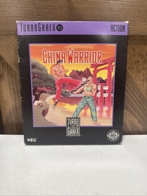 China Warrior (TurboGrafx-16, 1989) CIB w/Manual/Rare Box/Foam VF-NM Tested!!