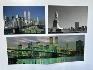 Postal World Trade Center Torres Gemelas WTC Pre 9/11 Original - Juego de tres - Imagen 1 de 2