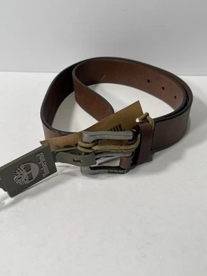 Cinturón Timberland de cuero marrón para hombre 32 grano superior B75397/01 nuevo con etiquetas Foto 1 de 4