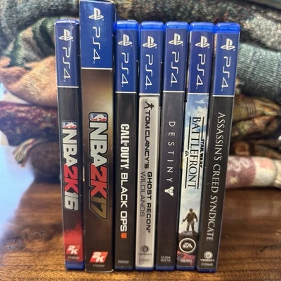 Lote De 7 Juegos PS4 Surtidos NBA Call Of Duty Star Wars Destiny Assassins Creed Foto 1 de 3