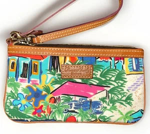 Dooney & Bourke ⛱️ Sandbar Nylon Large Slim Wristlet 🌴 Tropical Style - Bild 1 von 8