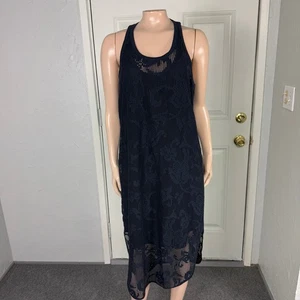 Vestido para mujer Rag & Bone M viscosa seda algodón malla diseñador carrera azul marino A11 - Imagen 1 de 8