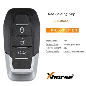 5x Xhorse XKFEF1EN Folding Universal Remote Key Ferrari for VVDI Key Tool Max - Picture 1 of 7