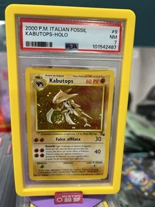 PSA 7 NM Kabutops Italian HOLO Pokemon Fossil WOTC 2000 SWIRLED UP 🌀 POP 6 🇮🇹 - Picture 1 of 4
