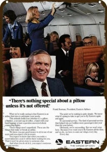 1977 EASTERN AIRLINES Pres Frank Borman Vintg-Look DECORATIVE REPLICA METAL SIGN - Picture 1 of 1