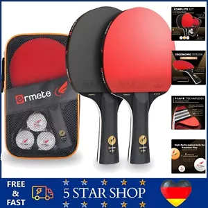 Set 2 Tischtennisschläger Profi 3 Tischtennisbälle Tragetasche Tischtennis Bälle - Bild 1 von 9