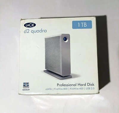 LACIE d2 Quadra 301442U 1TB 7.2k RPM USB / eSATA / Firewire-400/800 External HDD - Image 1 of 4