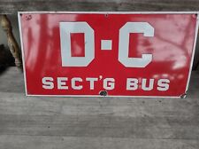Vintage Philadelphia Rapid Transit Porcelain Bus Sign? D-C SECT'G BUS 20X10