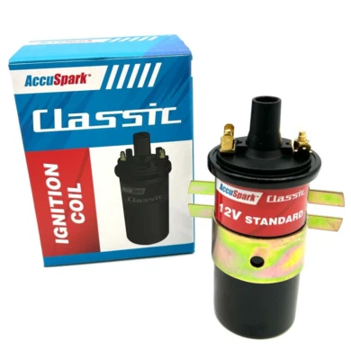 Bobina de encendido estándar de 3 ohnios MGB 1962 - 1974 negra de 12 voltios tipo O/E de AccuSpark - Imagen 1 de 4