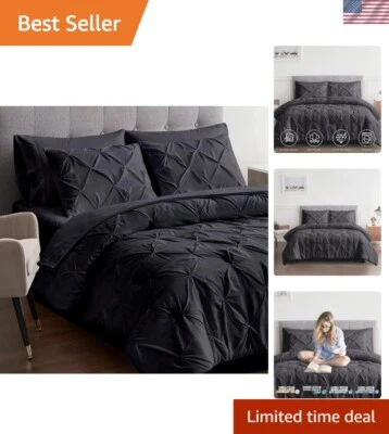 Minimalist 5-Piece Twin Comforter Set - Machine Washable & Luxurious Feel - Image 1 of 4