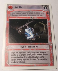 Star Wars CCG Dagobah Limited White Border Side Lost Relay 1999 - Imagen 1 de 3
