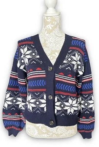 Thereabouts Christmas Girls V Neck Long Sleeve Cardigan - Size Large (14) - Picture 1 of 3