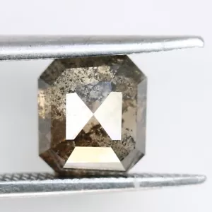 2.18 CT Emerald Cut Salt & Pepper Diamond – Perfect for Wedding Jewelry - Picture 1 of 7