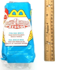 McDonald’s Happy Meal Toy Power Rangers Pink Rail Rescue Train #6 2000 nuevo en paquete - Imagen 1 de 5