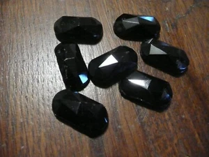 7 cabochons verre jais ancien costume - Imagen 1 de 2