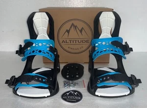 WOMEN'S ALTITUDE RIDER SNOWBOARD BINDINGS 4X4 BURTON 3D EST BLACK/BLUE S/M 6.5-9 - Picture 1 of 7