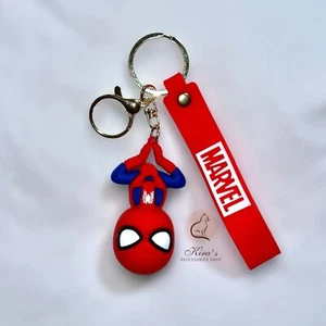 Marvel Spider-Man Cartoon 3D PVC Bags Hanger Pendant Keychains Key Rings" - Picture 1 of 2
