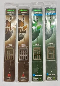 Korda Ready Tied Carp Rigs KD Carp Rig Carp Rig Barbed Various Sizes 6, 8, 10 - Picture 1 of 9