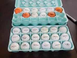 28 Count Top Flight Golf Ball Lot Used Colored Fair Good Condition Usps - Picture 1 of 5