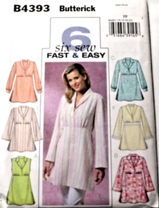 Butterick 4393 Misses Tunika Top Schnittmuster 16-18-20-22 (Ärmeloptionen) - Bild 1 von 2