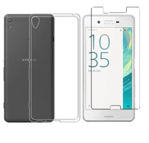 Sony Xperia XA TPU Silikon Schutz Hülle Cover Bumper Slim Case Tasche+ Glasfolie - Picture 1 of 8