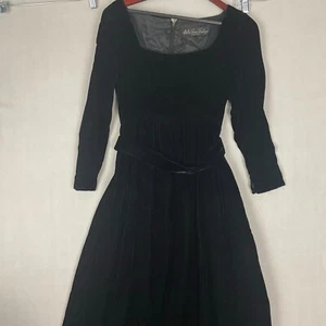Mollie Parnis Boutique Kleid Samt Maxi lang schwarz Kleid Maße kariert - Bild 1 von 22