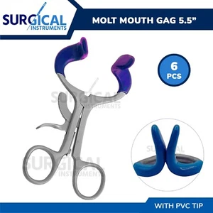 6 PCS MOLT MOUTH GAG 5.5" for Anesthesia Dental, ENT, & Oral German Grade - Picture 1 of 3