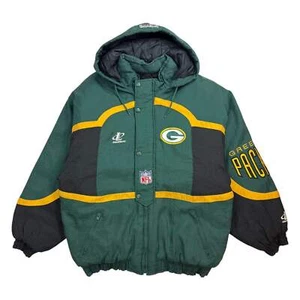 Vintage Logo Athletics Green Bay Packers Jacket Green/Yellow - Picture 1 of 10
