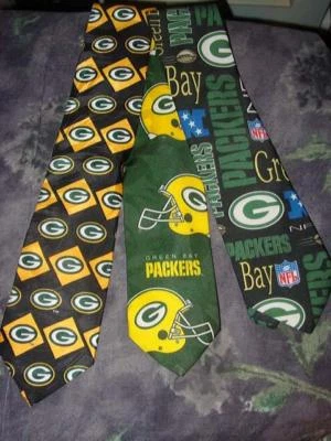 (3) Corbatas de cuello vintage - GREEN BAY PACKERS para hombre - Ralph Marlin ++ Foto 1 de 4