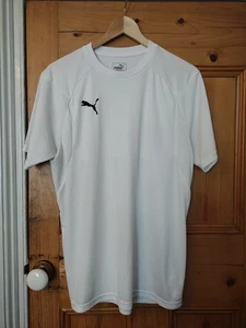 PUMA SPORTS T-SHIRT SHORT SLEEVES WHITE MENS SIZE MEDIUM - Picture 1 of 9