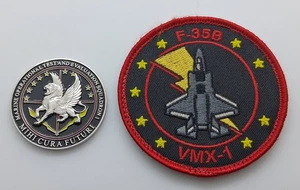 USMC VMX-1 Challenge Coin & Hook & Loop Patch - Picture 1 of 6