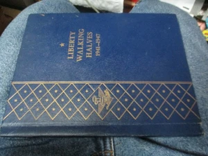 USA Liberty Walking Halves 1941 - 1947, set 19 monete in folder circolate - Foto 1 di 3