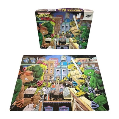 Vtg1987 TMNT 100 Piece Jigsaw Puzzle Rooftop RoseArt Teenage Mutant Ninja Turtle - Image 1 of 4