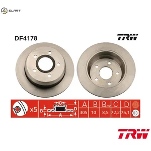 2x BRAKE DISC DF4178 FOR JEEP GRAND/CHEROKEE/II/SUV/Mk WAGONEER  BEIJING BENZ - Picture 1 of 12