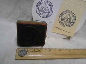 Vintage United Scenic Artists GUMMISTEMPEL 1950 1949 ? Local NYC 829 ASA - Bild 1 von 3