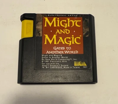 MIGHT AND MAGIC Gates to Another World 1991 EA Sega Genesis Video Game Cartridge - Image 1 of 4