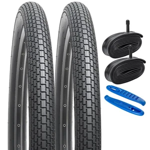 2 PIEZAS 26" Neumáticos de Bicicleta 26 x 2.35/56-559 y 26" Tubos de Bicicleta de Alta Resistencia Schrader... - Imagen 1 de 8
